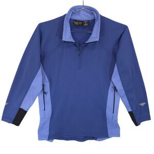 Vintage Mountain Hardwear Pullover Womens S Blue Performance 1/4 Zip Made In USA